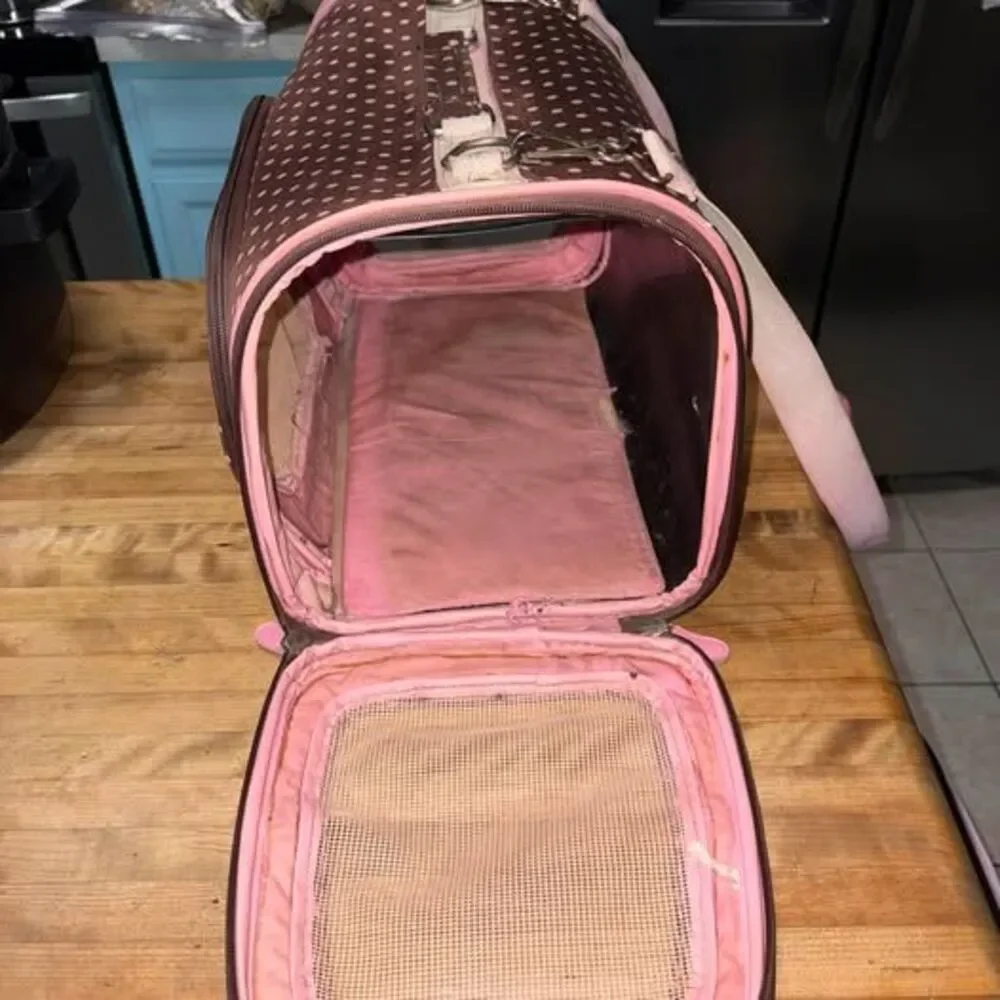 Pink Polka Dot Soft-Sided Pet Carrier